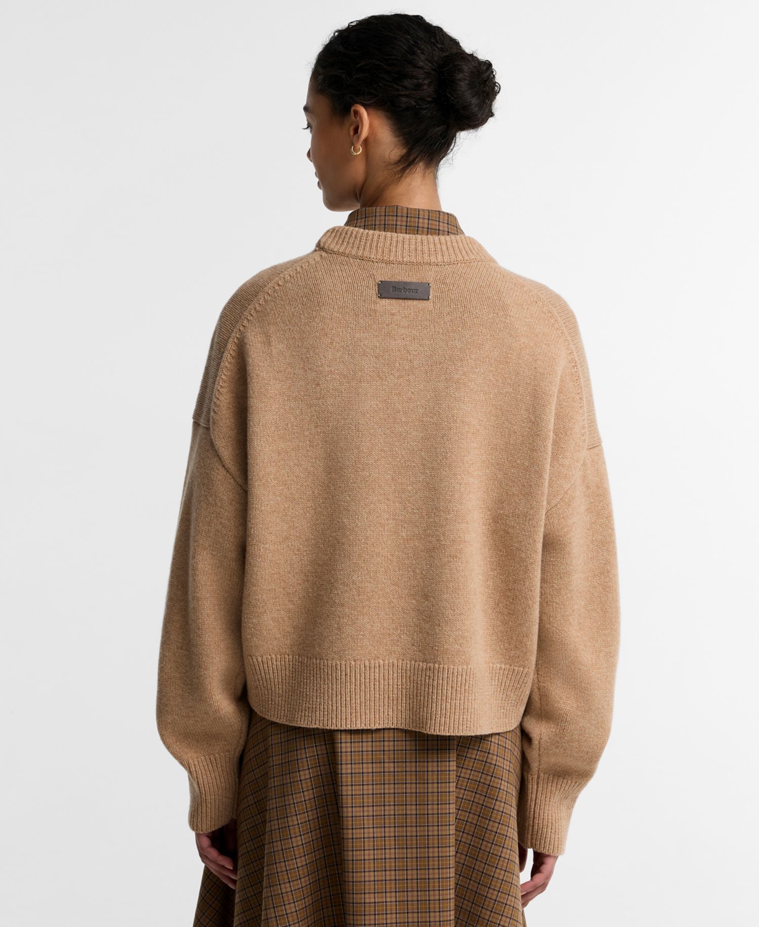 Women's Ivybridge Knit Crewneck Crop Wool Sweater