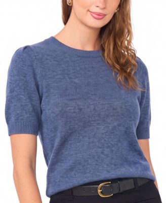 Women's Short-Sleeve Crewneck Sweater