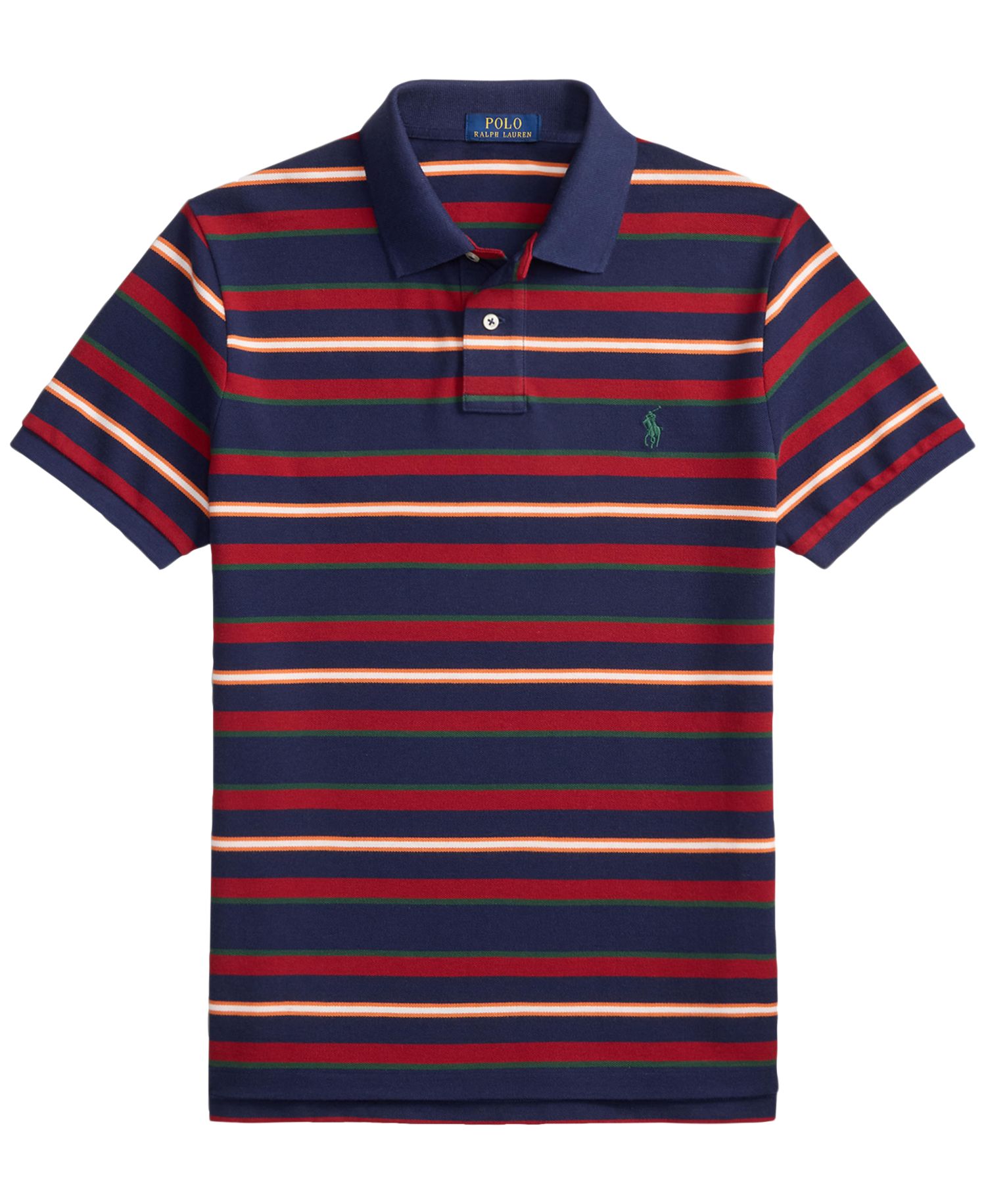 Men's Classic-Fit Stripe Mesh Polo Shirt