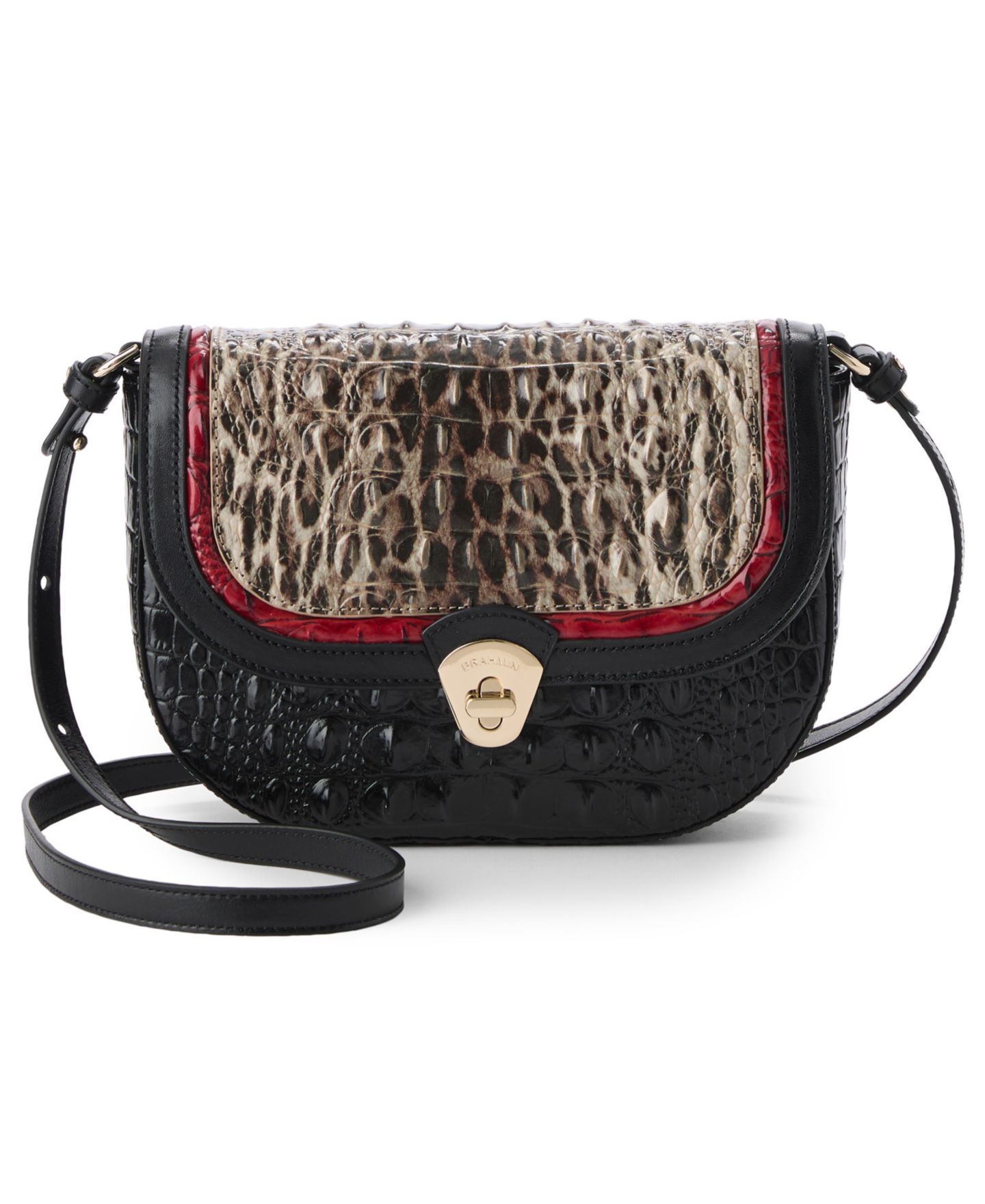 Женская сумка Brahmin Portia Calgary Small Leather Crossbody, цвет: Ocelot — фото 1