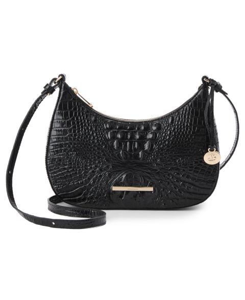 Женская сумка Brahmin Small Stephie Melbourne Small Leather Crossbody, цвет: Чёрный