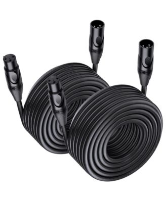 Balanced Oxygen-Free Copper XLR Microphone Cables, 2-Piece Set
