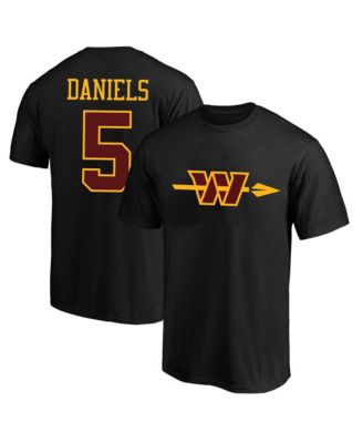 Men's Jayden Daniels Black Washington Commanders Big & Tall Player Name & Number T-Shirt