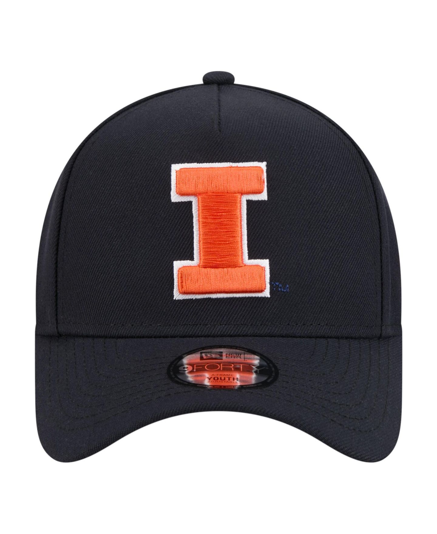 Детская кепка New Era Navy Illinois Fighting Illini 9FORTY A-Frame Adjustable Hat — фото 4