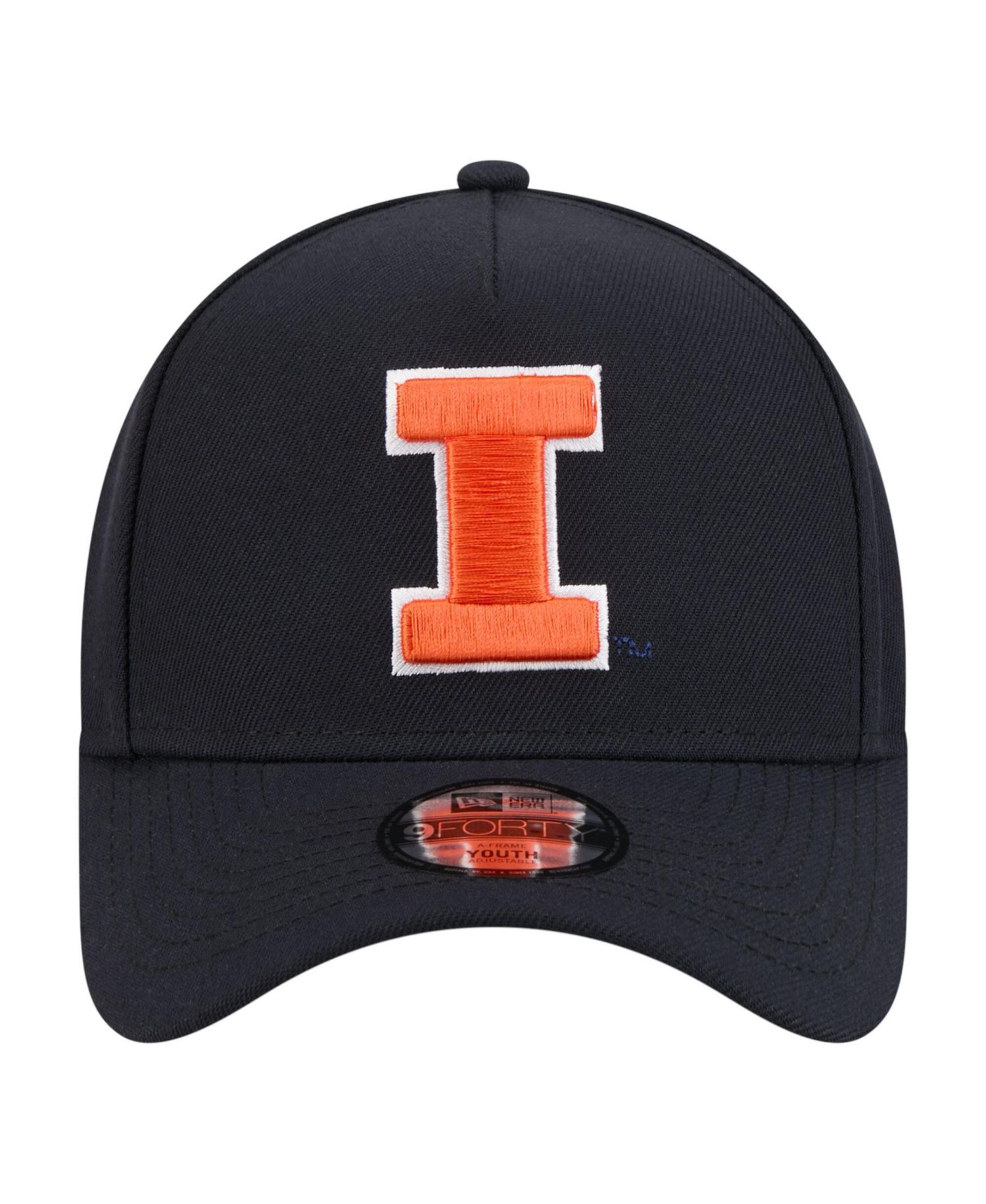Big Boys and Girls Navy Illinois Fighting Illini 9FORTY A-Frame Adjustable Hat