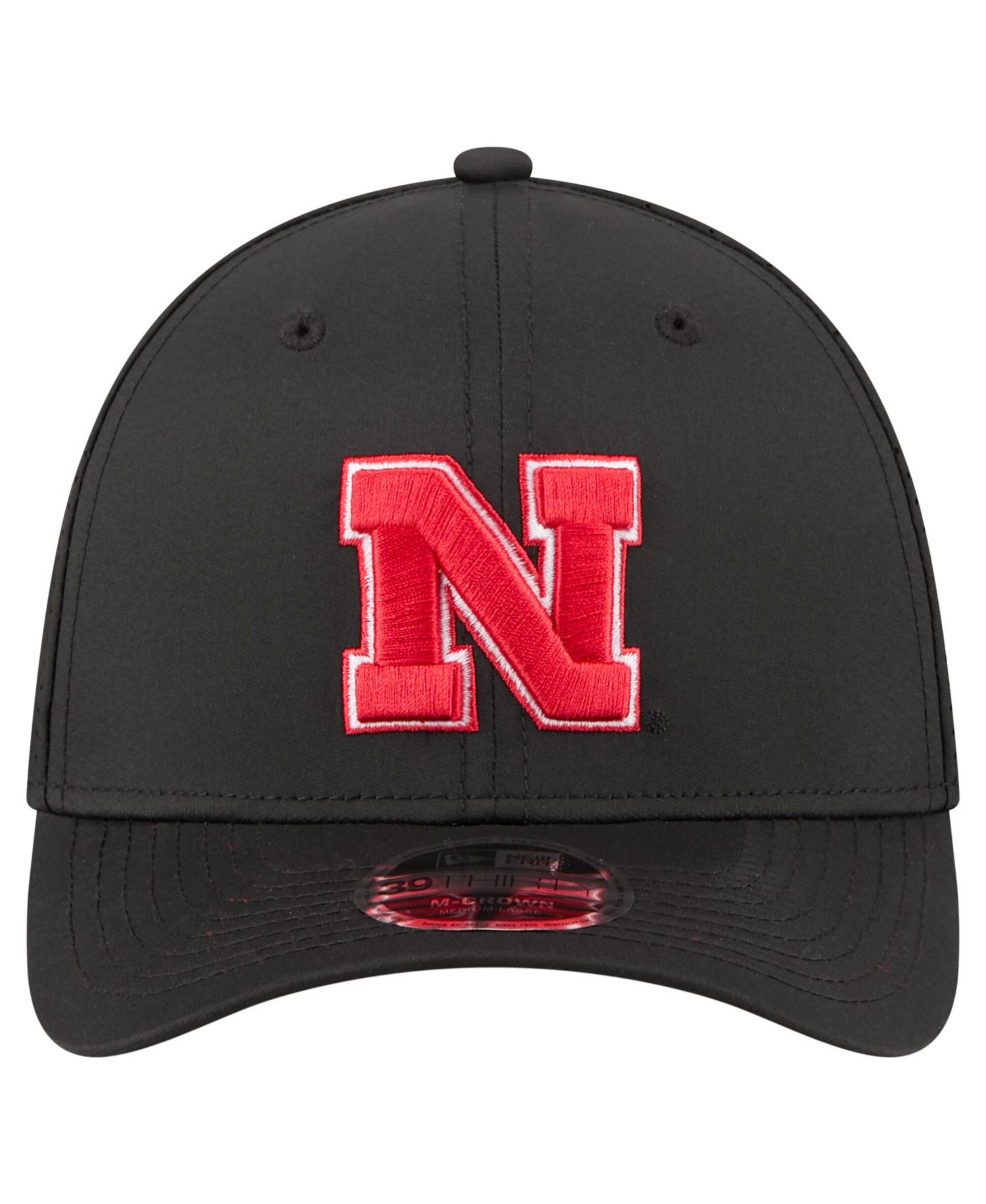 Men's Black Nebraska Huskers 39THIRTY M-Crown Flex Fit Hat