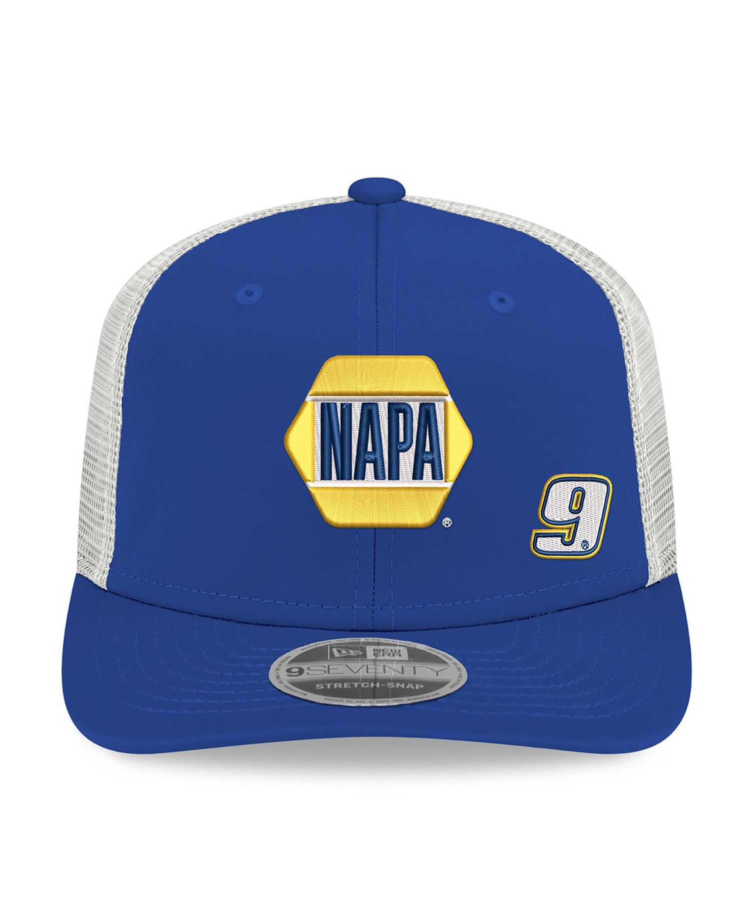 Men's Blue/White Chase Elliott 2026 NAPA 9SEVENTY Adjustable Trucker Hat