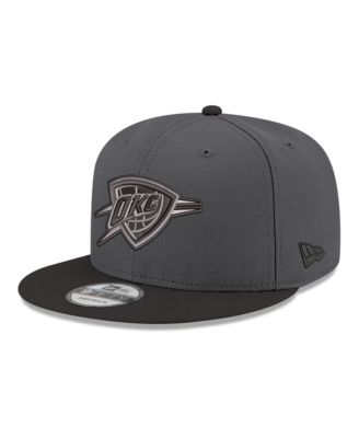 Men's Gray/Black Oklahoma City Thunder Logo 2-Tone 9FIFTY Snapback Hat