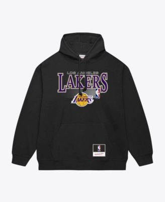 Men's Black Los Angeles Lakers Team Name Stack Logo Hoodie
