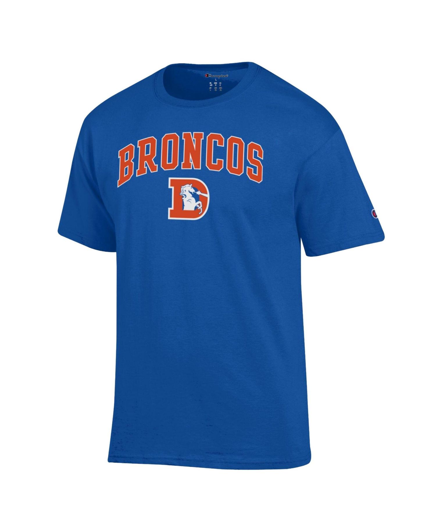 Men's Royal Denver Broncos Arch Over Logo T-Shirt