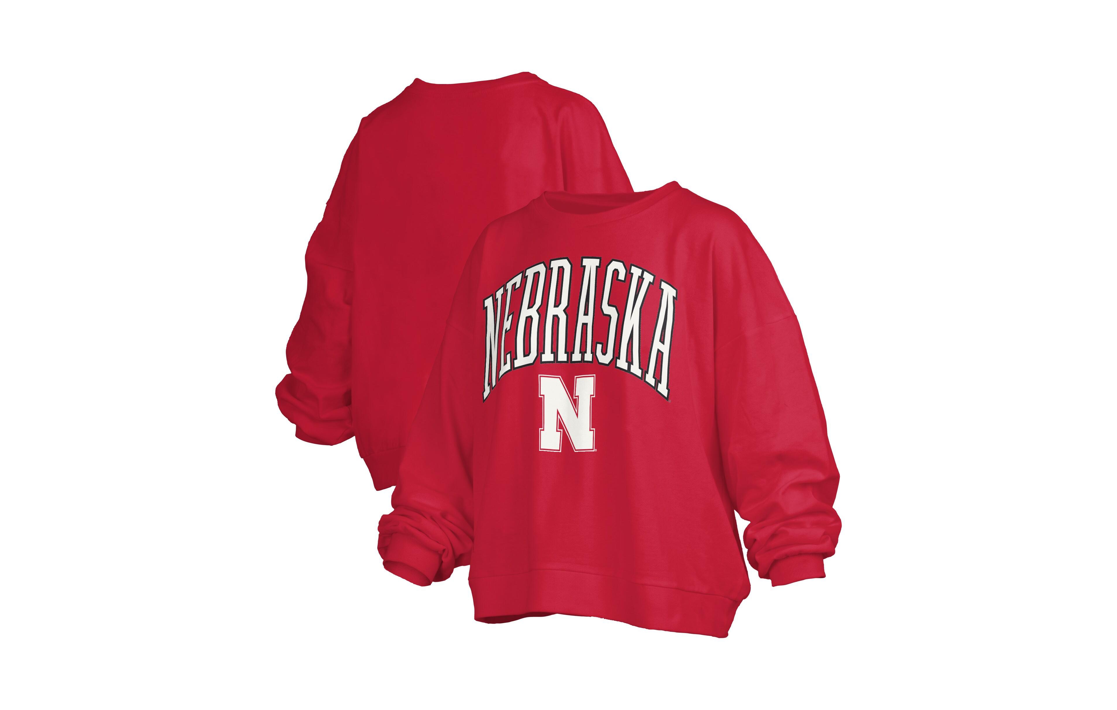 Pressbox Women's Scarlet Nebraska Huskers Plus Nelson Janise Sweatshirt
