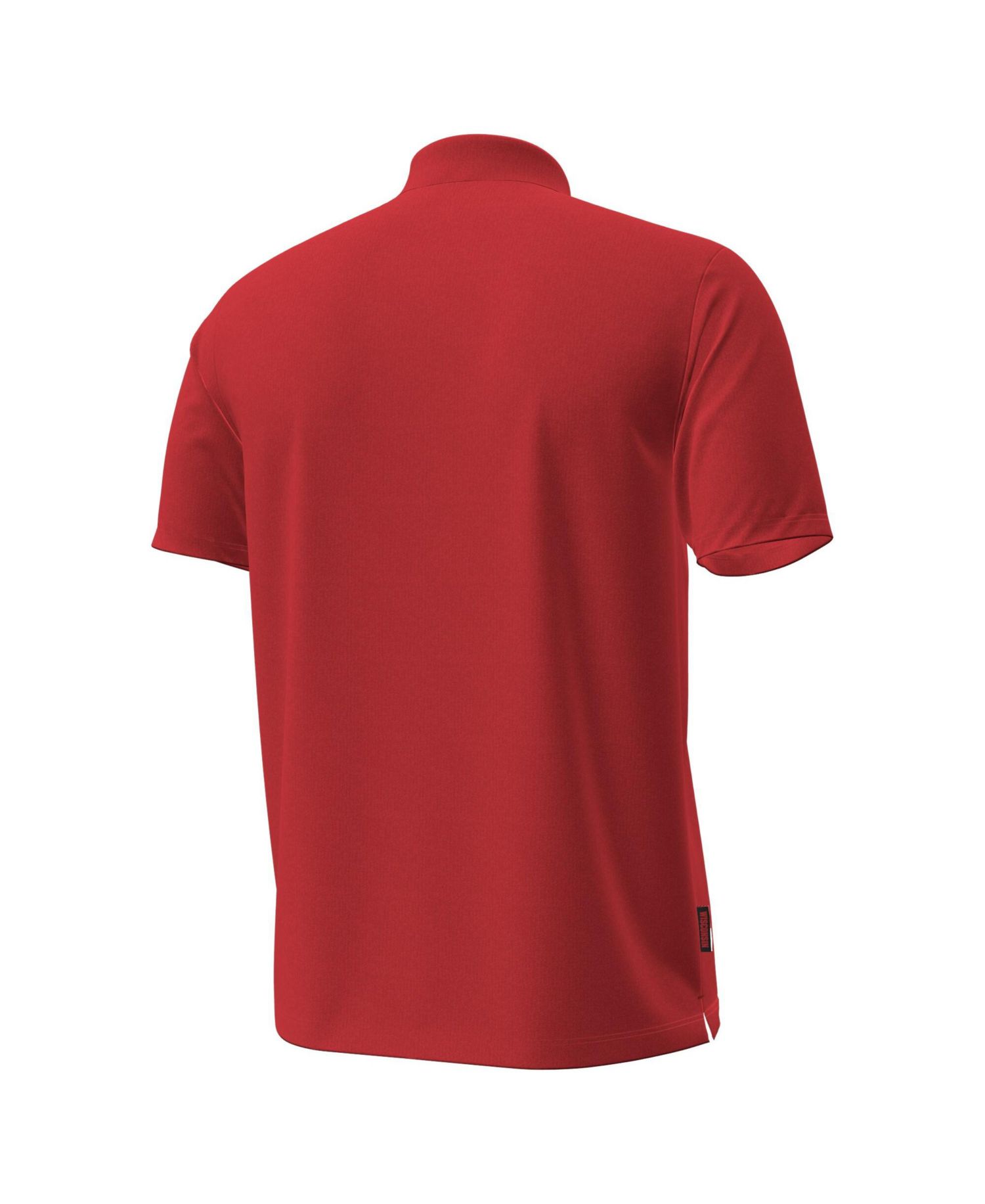 Men's Red Wisconsin Badgers Performance Drive Chest Stripe Polo Shirt