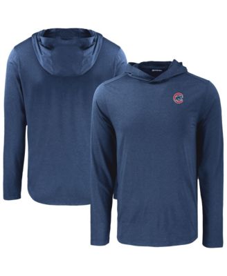 Cutter Buck Men's Navy Chicago Cubs Coastline Epic Comfort Hoodie Long Sleeve T-Shirt