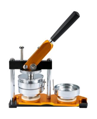 Button Maker Machine, 75 mm Badge Press Kit with 100 Button Parts, Circle Cutter, and Magic Book