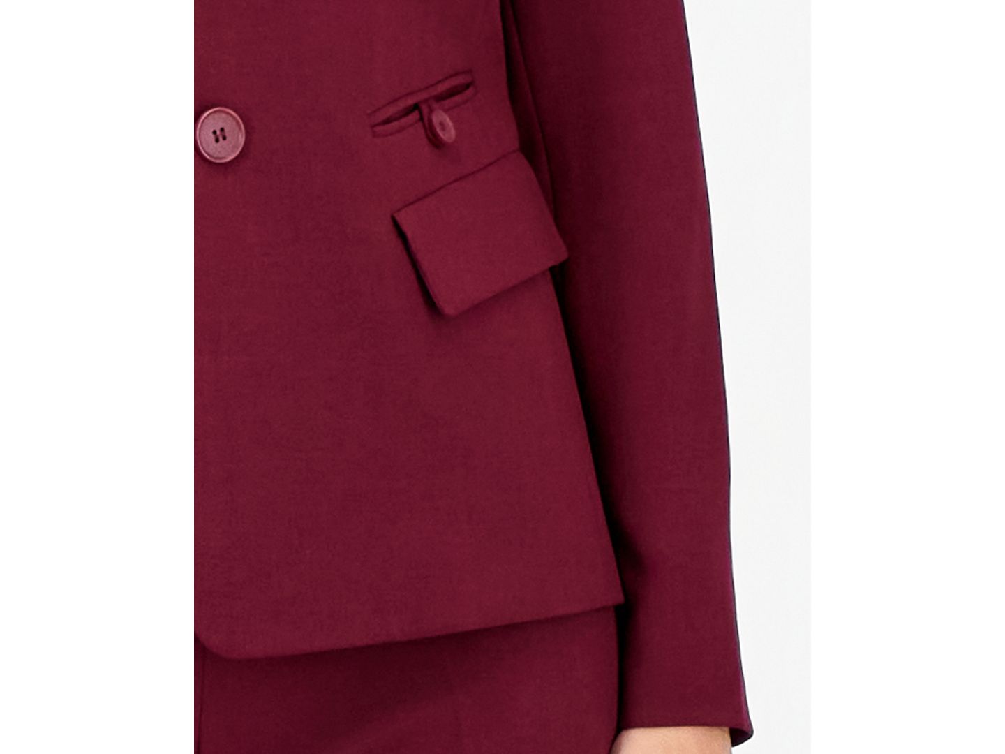 Женские брюки Le Suit Stretch Wide Leg 2-Piece Pant Suit, цвет: Бордо — фото 3