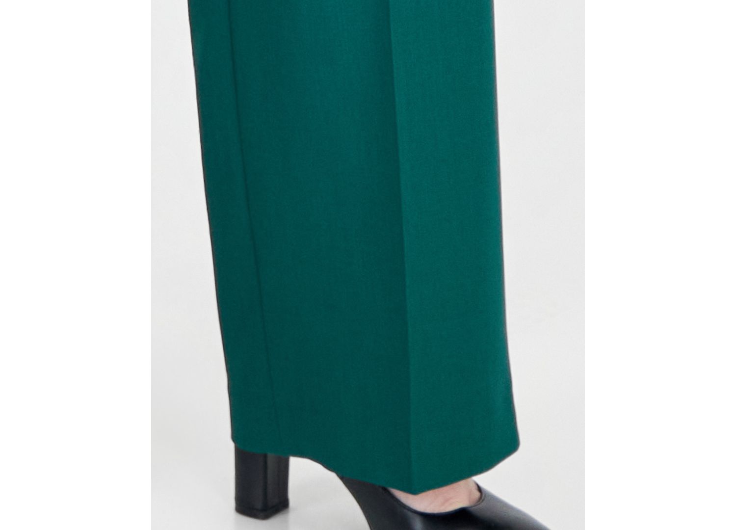 Plus Size Classic Fit Inset Waist Two Button Notch Collar Jacket and Wide Leg Pant, 2-Piece Set