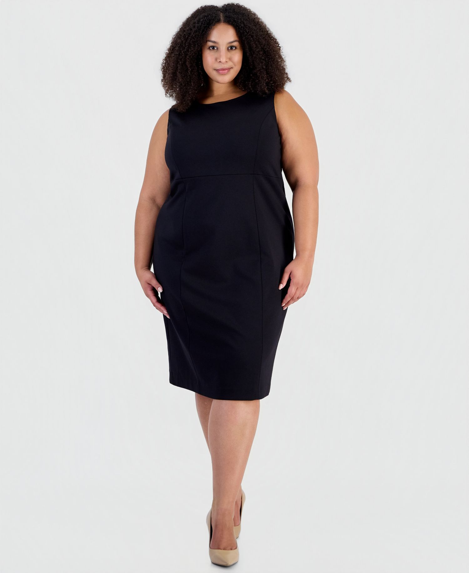 Plus Size Peplum Empire-Waist Seam Colorblock Jacket & Dress, 2-Piece Set