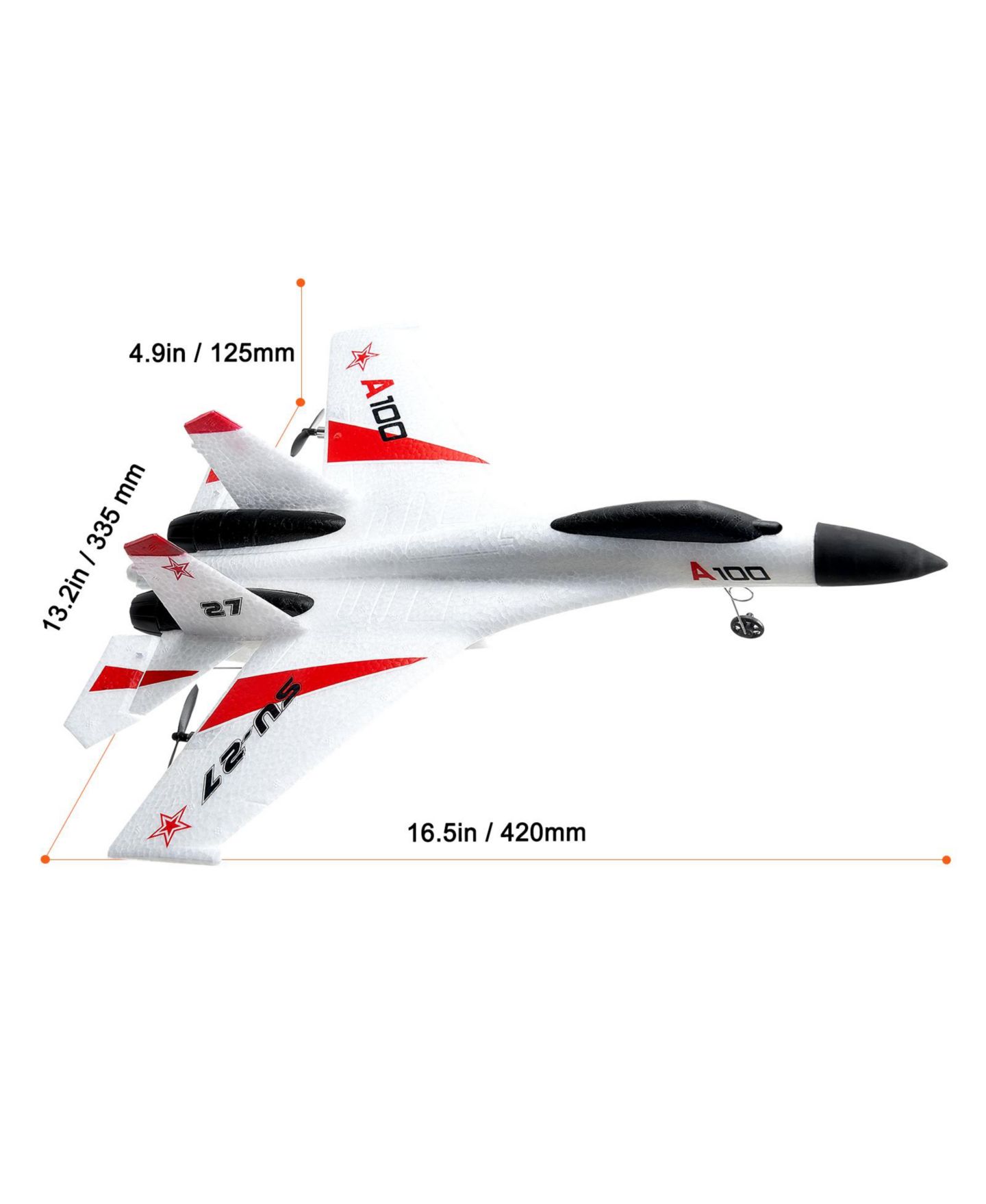 Детская игрушка SEVORLEY Ready-to-Fly 4-Channel Aerobatic Remote Control Airplane, цвет: Белый / Красный — фото 4