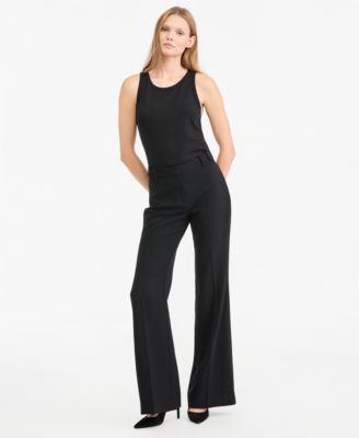 Women's Cecelia Wide-Leg High-Waisted Crepe Pants