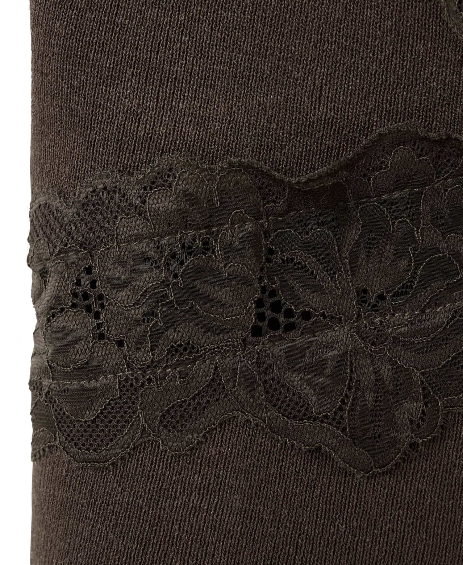 Women's Lace Fine-Knit V-Neck Crop Top