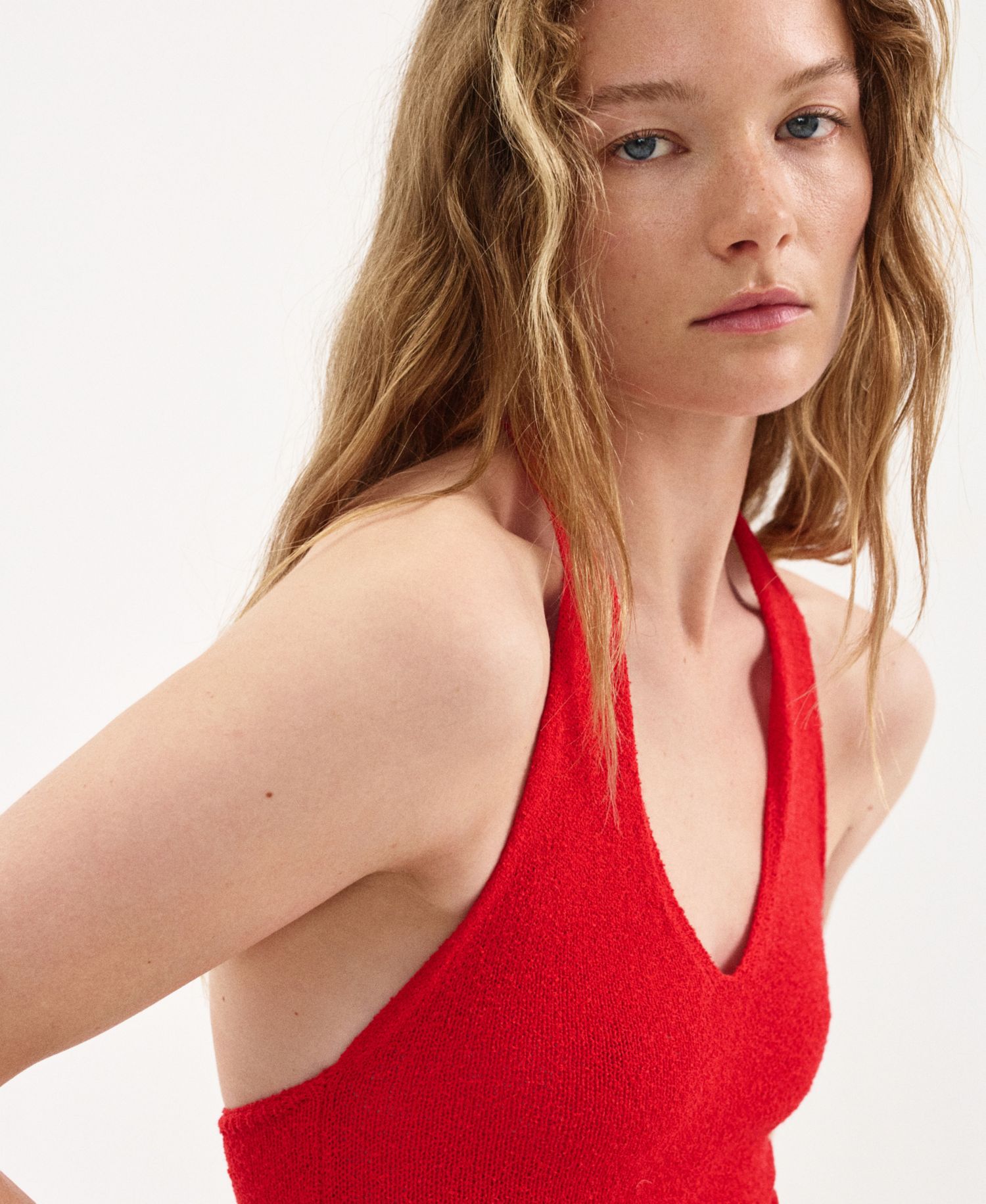 Women's Halter Knit Mini Dress