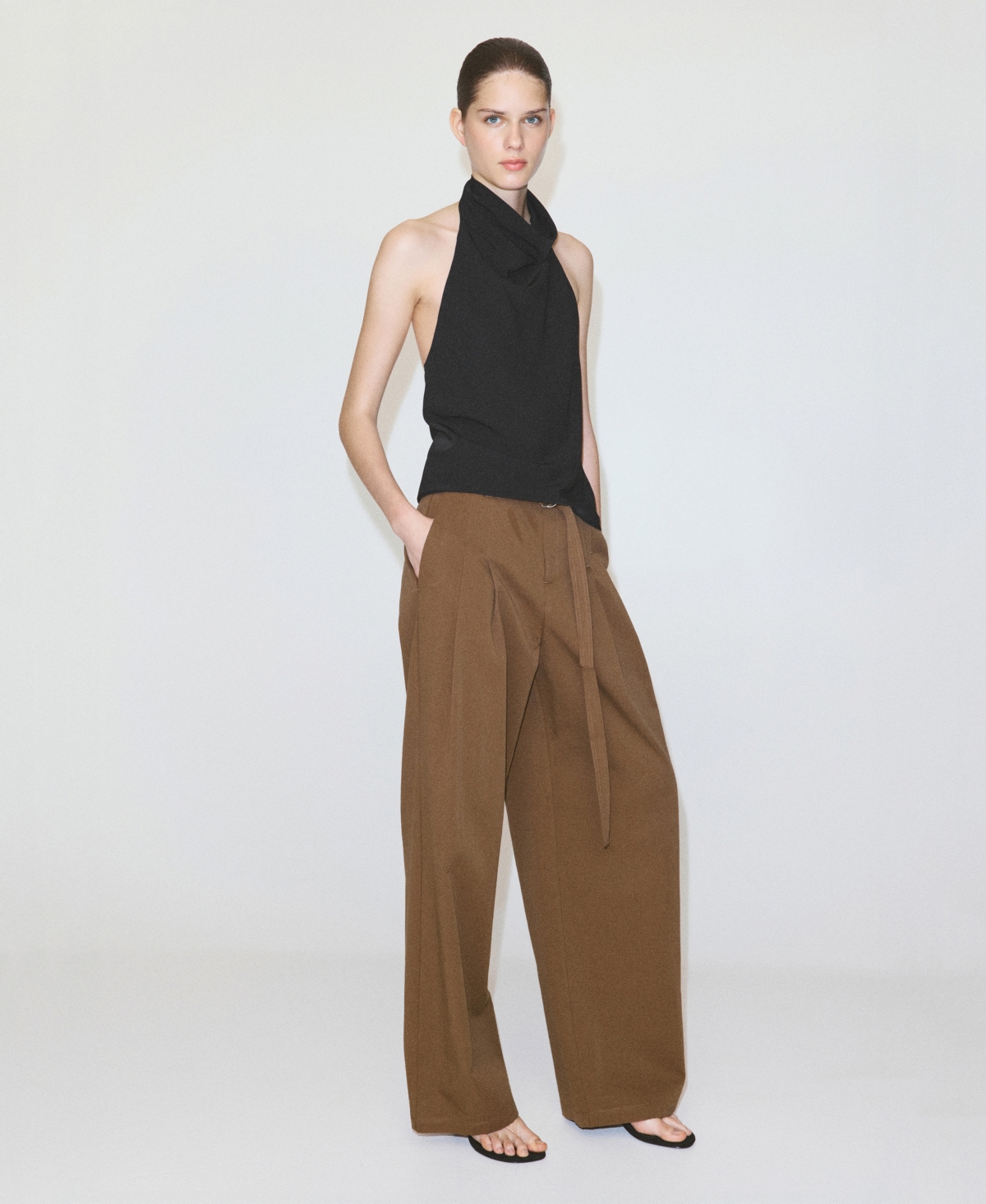 Mango Women's Draped Halter Top