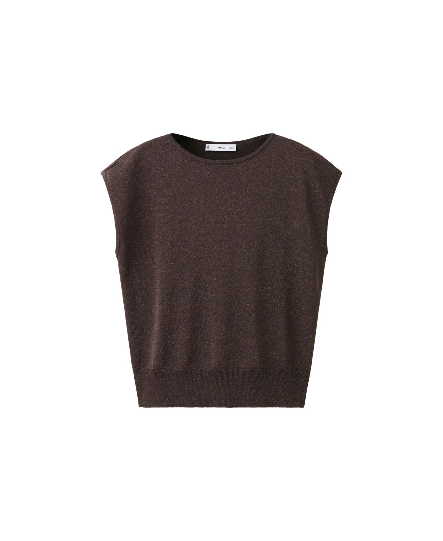 Women's Boat-Neck Short-Sleeve Knitted Top