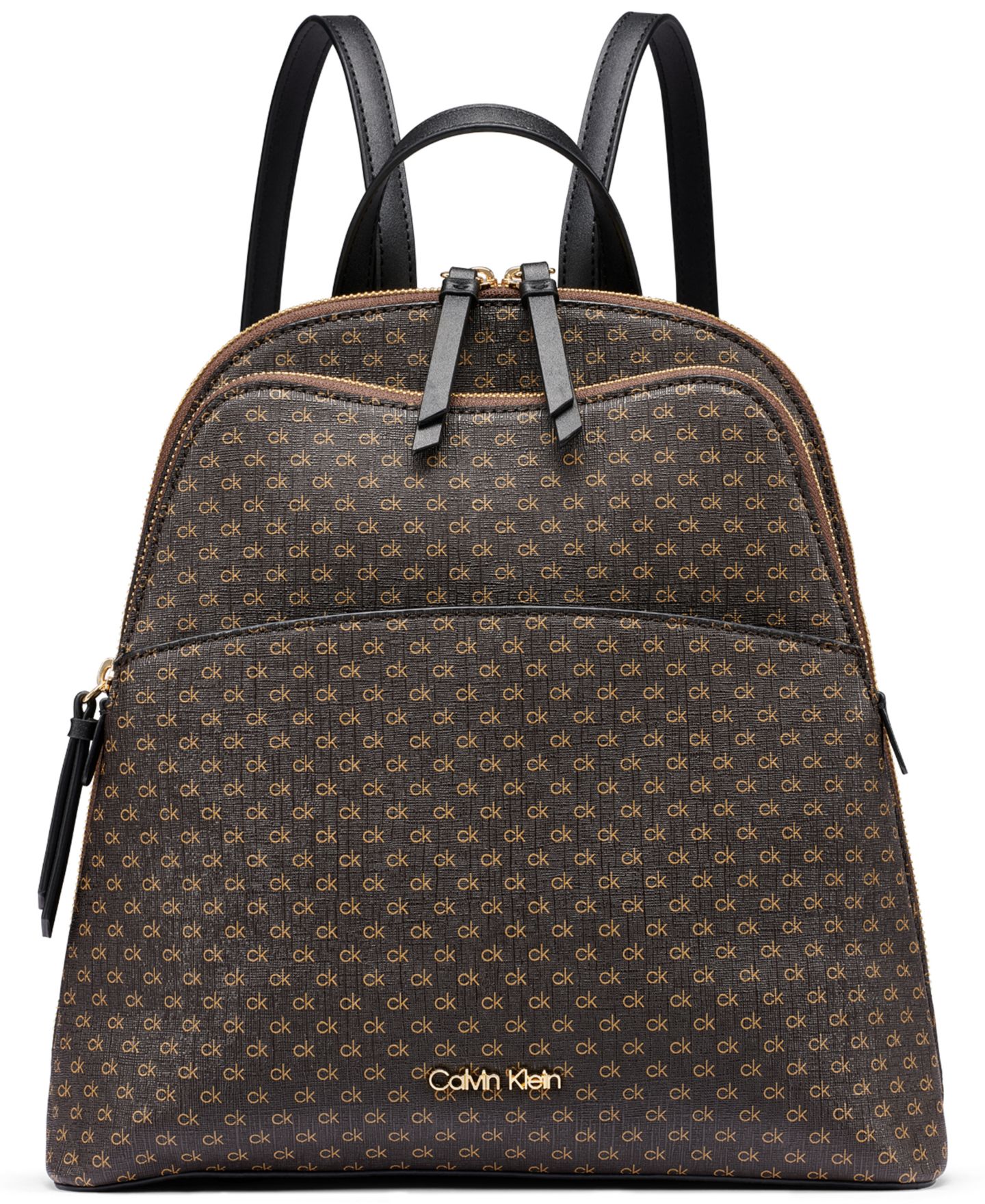 Рюкзак Calvin Klein Classic Sylvie Multi-Pocket Messenger, цвет: Чёрный / Серебряный — фото 1