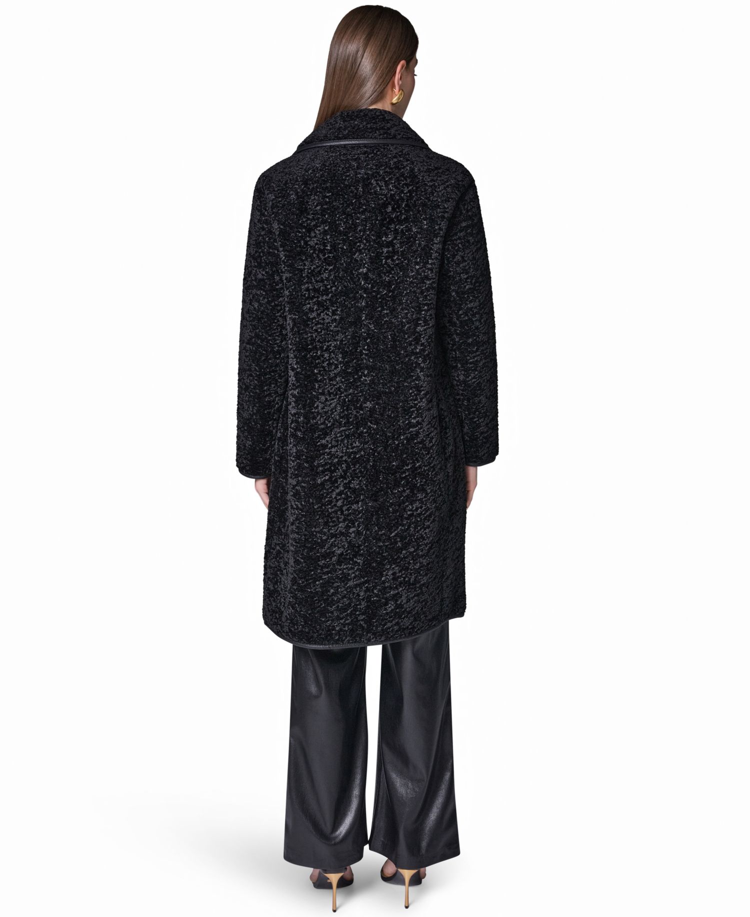 Women's Textured Faux Fur Coat