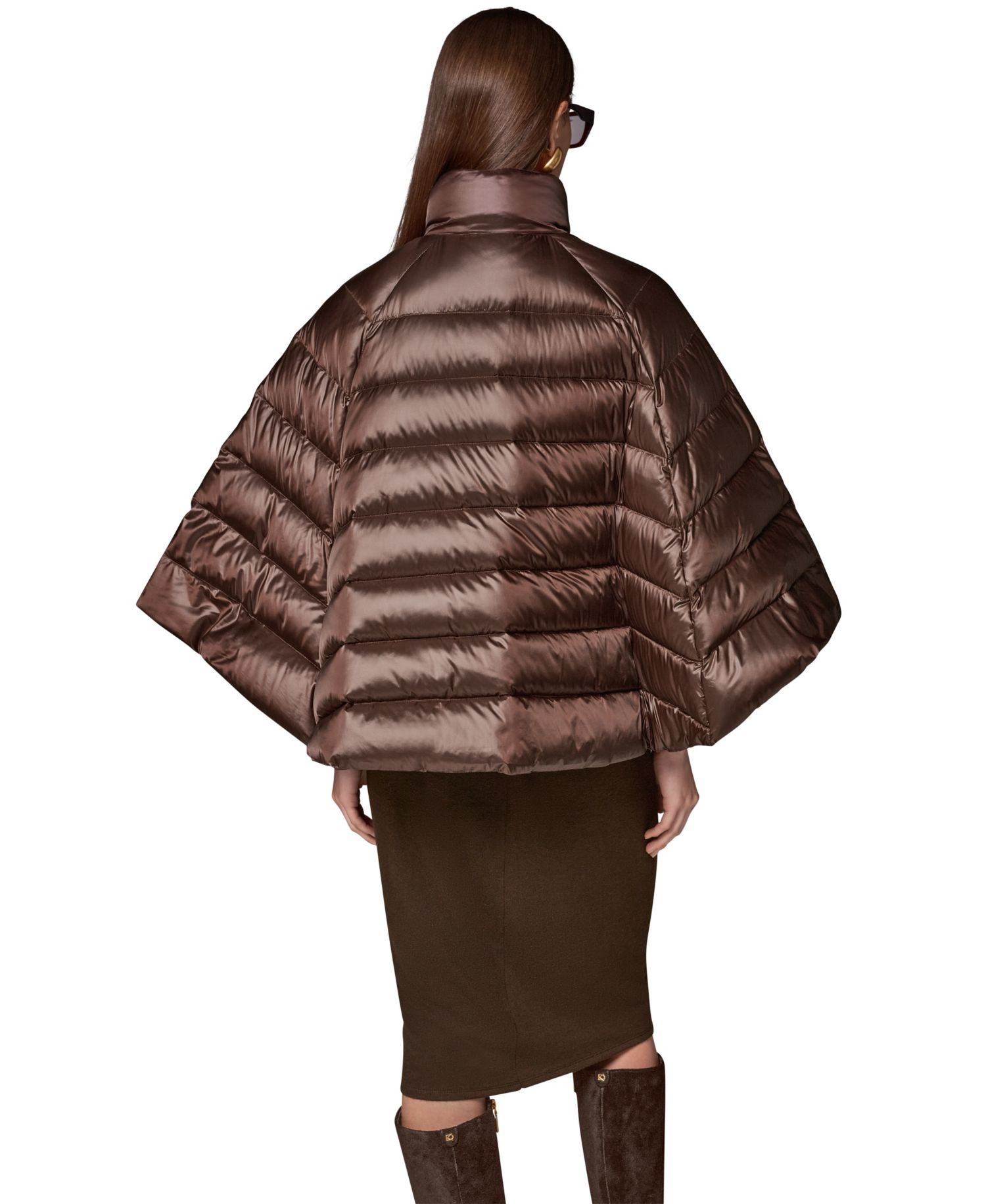 Women's Stand-Collar Down Puffer Cape