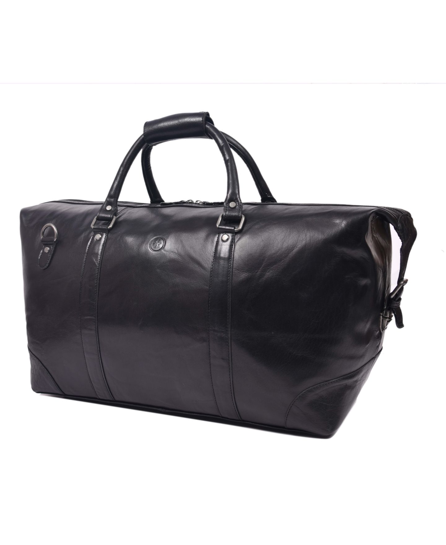 Спортивная сумка Aaron Leather Goods Regal 20 дюймов из кожи, чёрная, цвет: Чёрный — фото 7