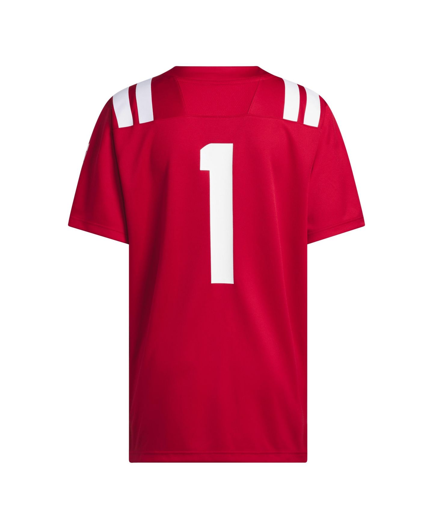 Мужской топ adidas #1 Scarlet Nebraska Huskers Home Premier Jersey — фото 3