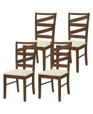 Upholstered Dining Chairs Set of 4 with Tall Padded Backrests