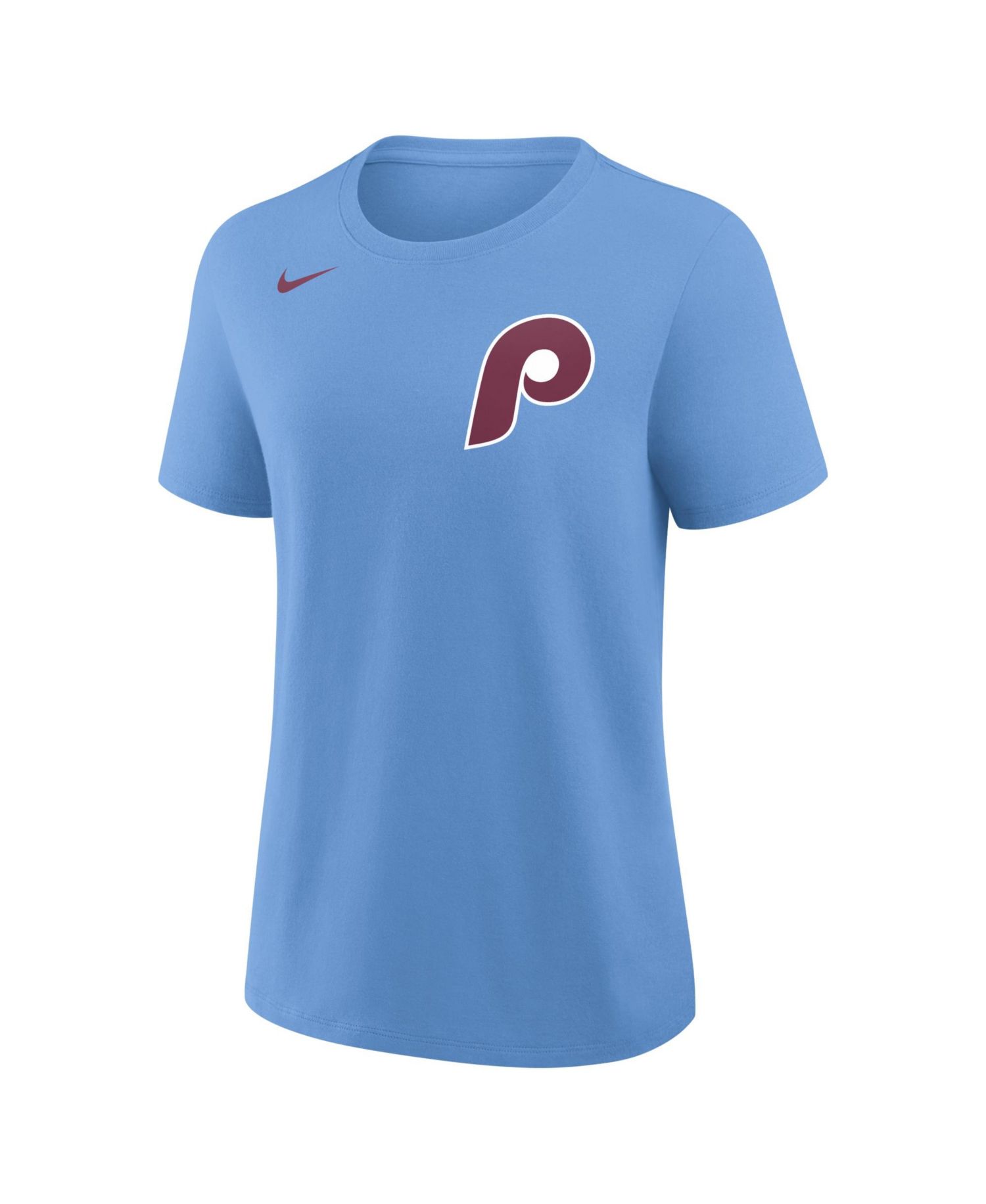 Women's Trea Turner Light Blue Philadelphia Phillies Name & Number T-Shirt