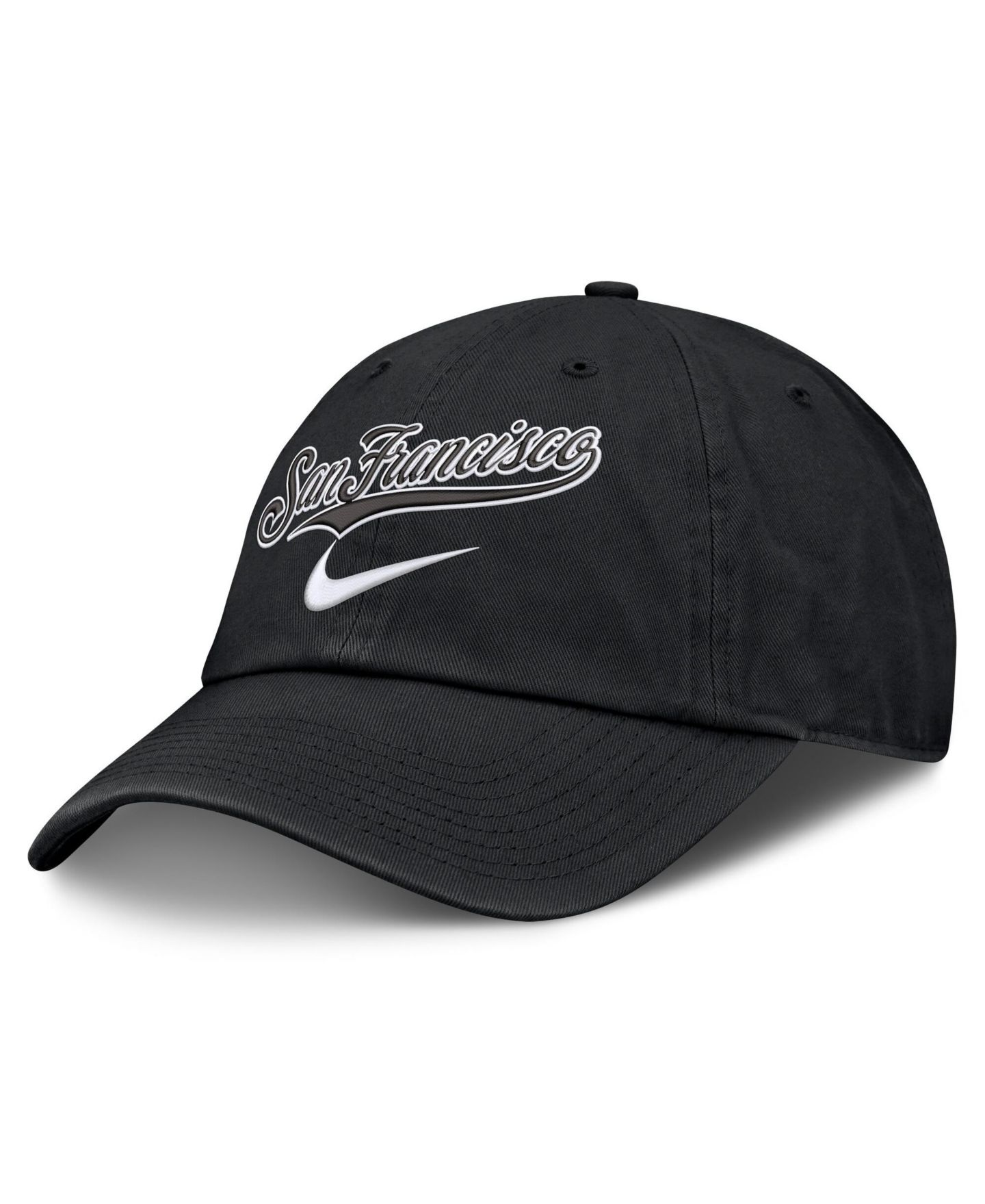 Мужская кепка Nike Black San Francisco Giants Primetime Club Adjustable Hat — фото 1