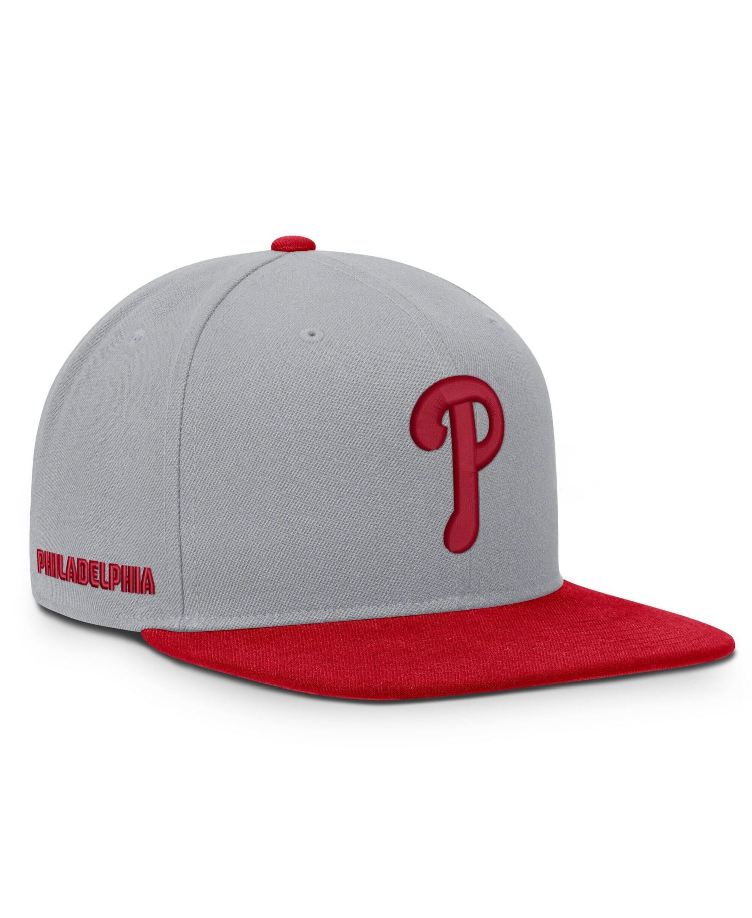 Men's Gray/Red Philadelphia Phillies Primetime Pro Dri-FIT Snapback Hat