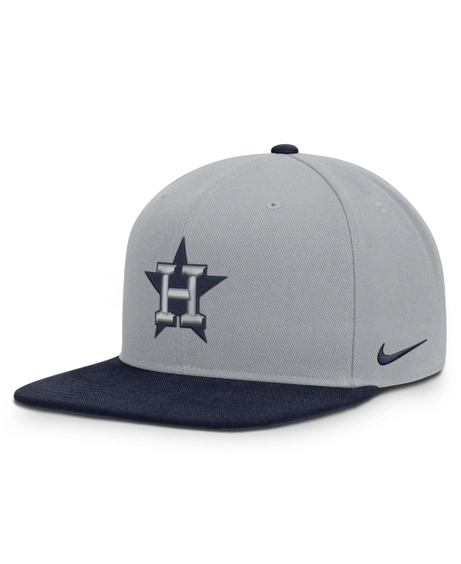 Men's Gray/Navy Houston Astros Primetime Pro Dri-FIT Snapback Hat