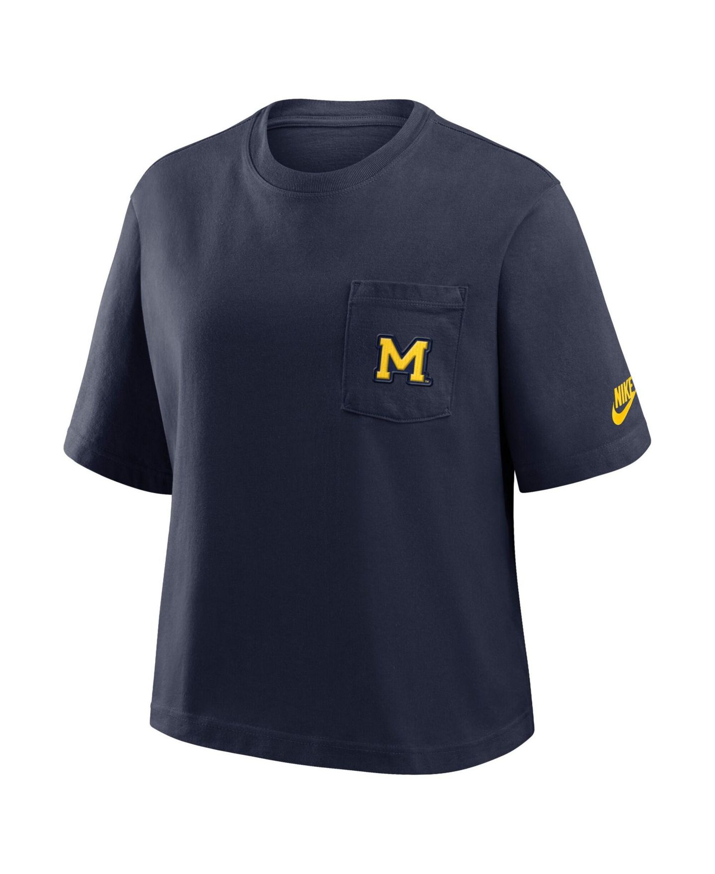 Женская футболка Nike Michigan Wolverines Legacy Pocket Boxy — фото 2