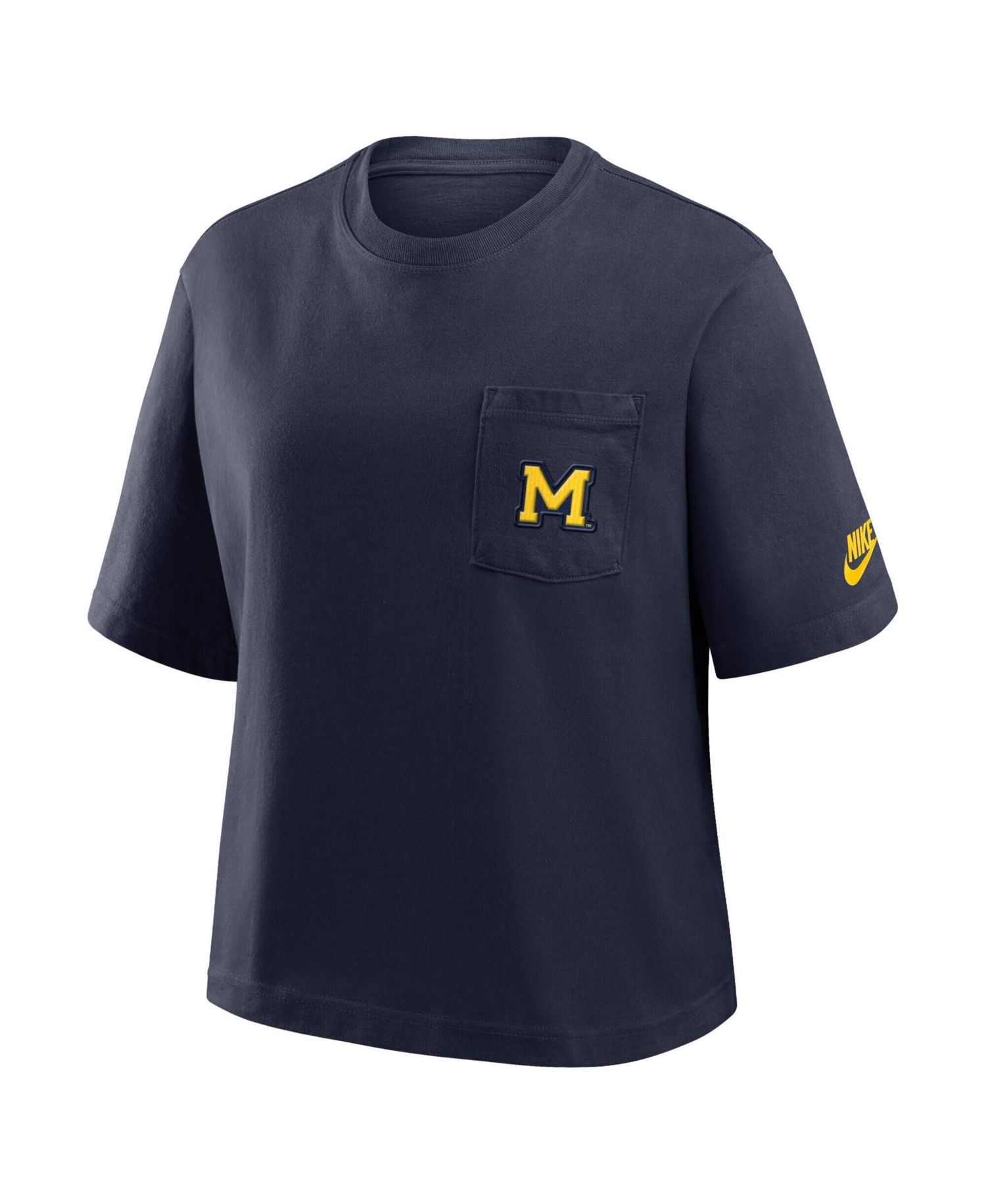 Women's Michigan Wolverines Legacy Pocket Boxy T-Shirt