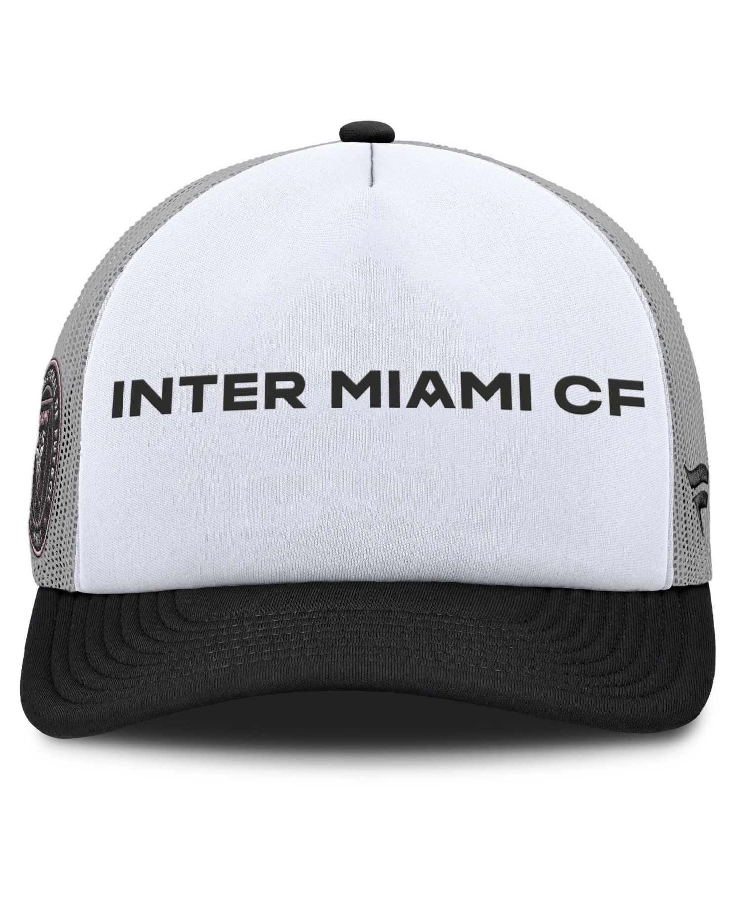 Men's White Inter Miami CF On Deck A-Frame Trucker Adjustable Hat