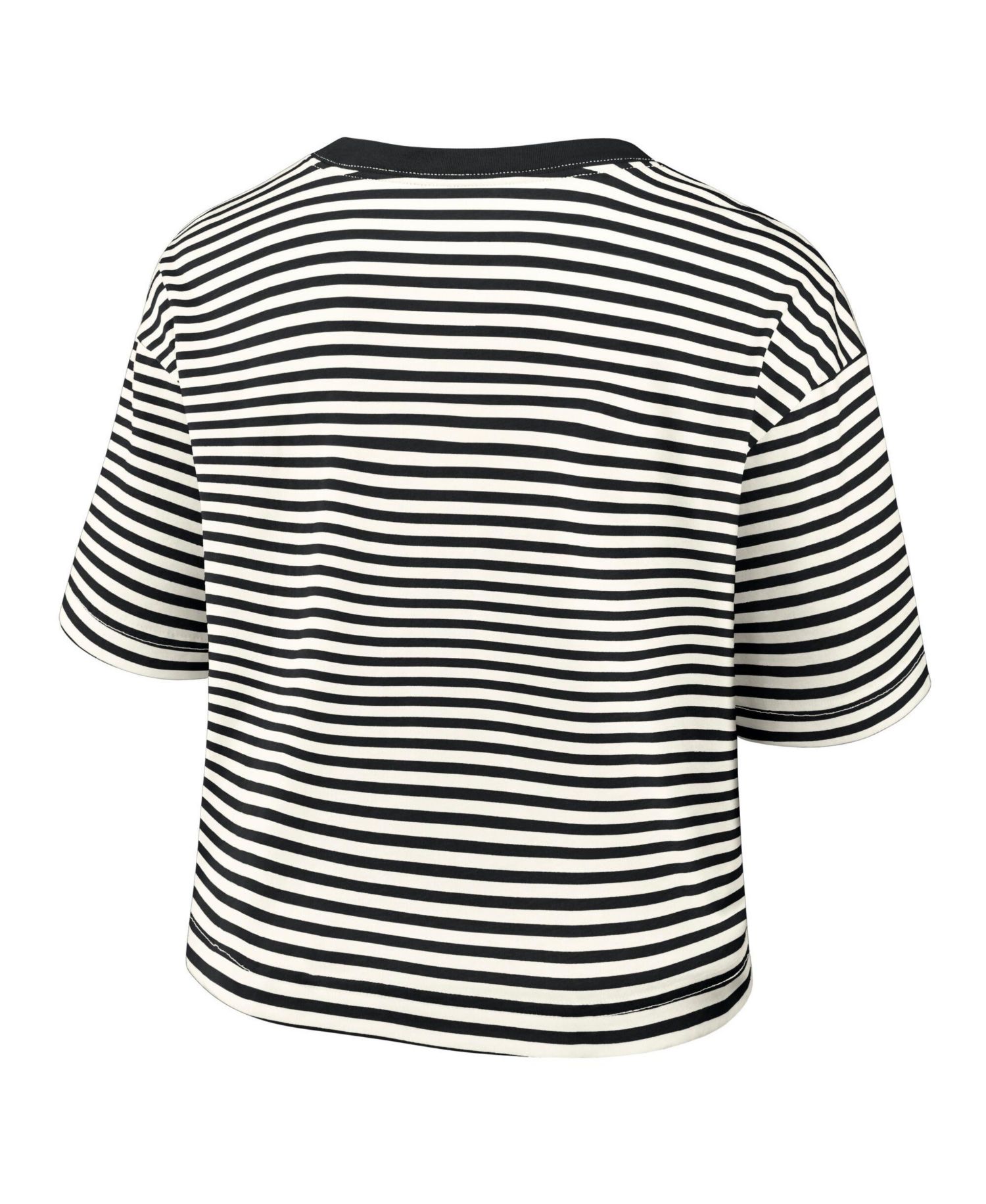 Women's Pittsburgh Steelers Striped Cropped T-Shirt