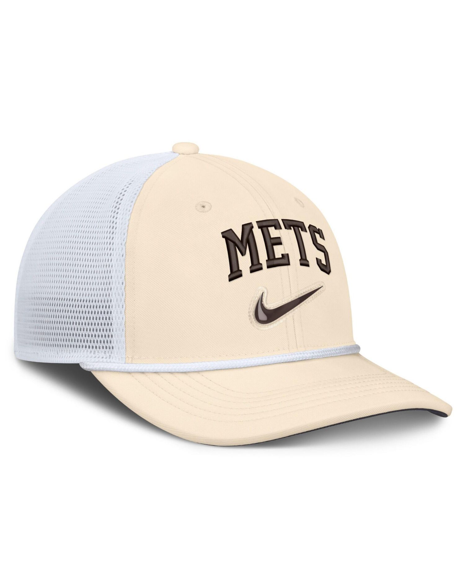 Men's Natural/White New York Mets Rise Dri-FIT Trucker Adjustable Hat