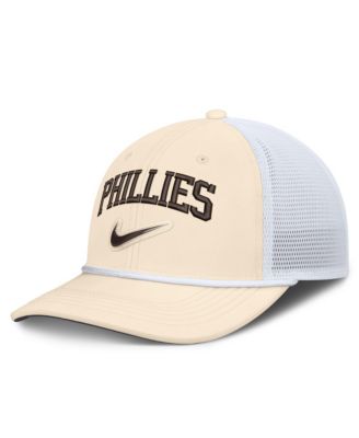 Men's Natural/White Philadelphia Phillies Rise Dri-FIT Trucker Adjustable Hat