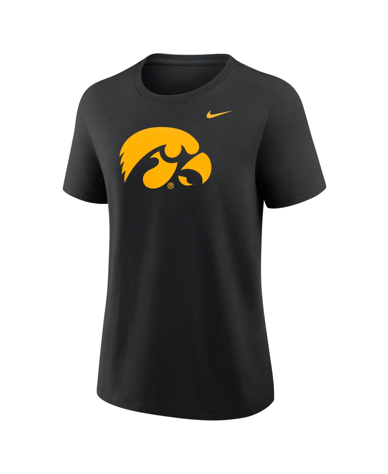 Women's Black Iowa Hawkeyes Primary Logo T-Shirt