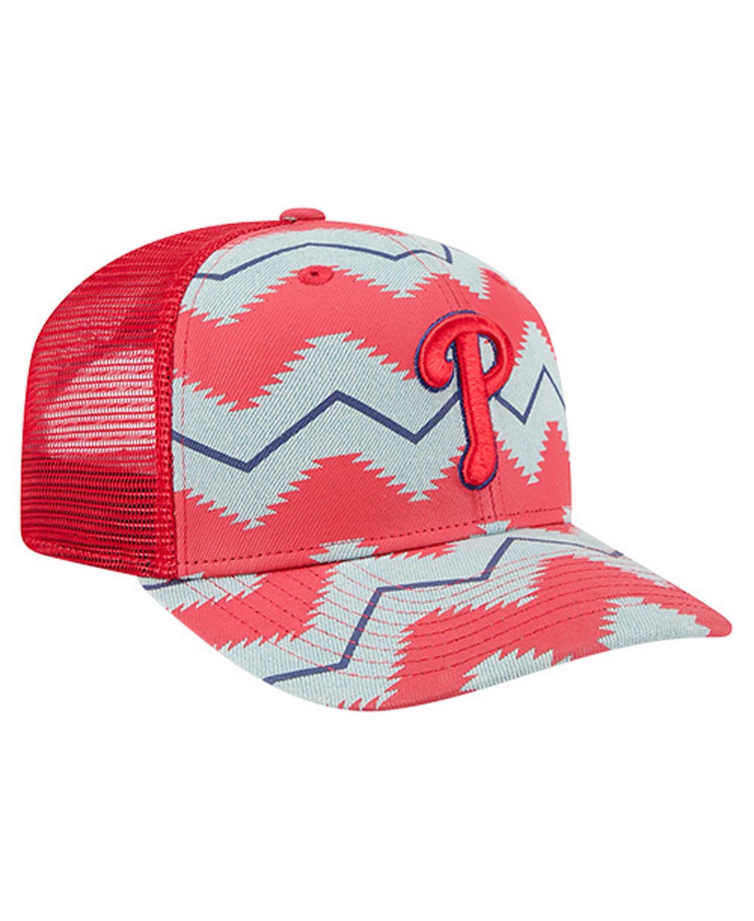Men's Denim/Red Philadelphia Phillies Aztec Denim 9SEVENTY Adjustable Hat