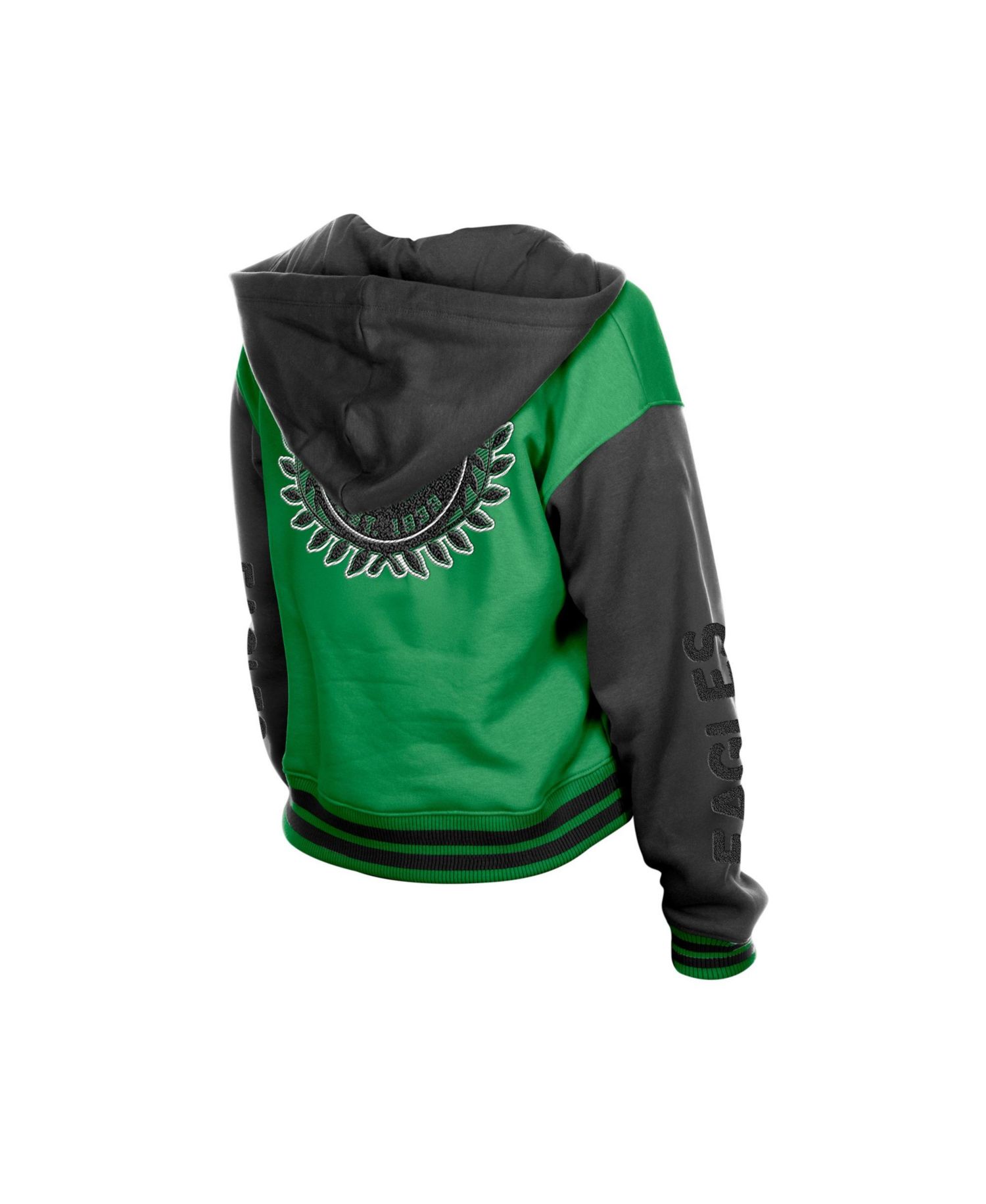 Women's Kelly Green Philadelphia Eagles Throwback Full-Snap Hooded Jacket