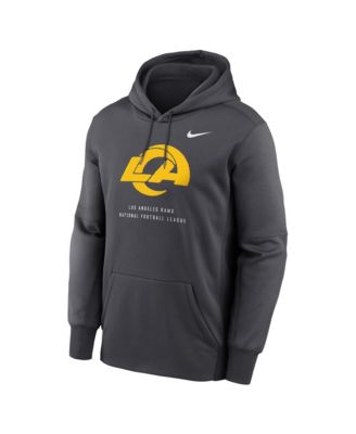 Men's Charcoal Los Angeles Rams Toss Sweep Therma-FIT Hoodie