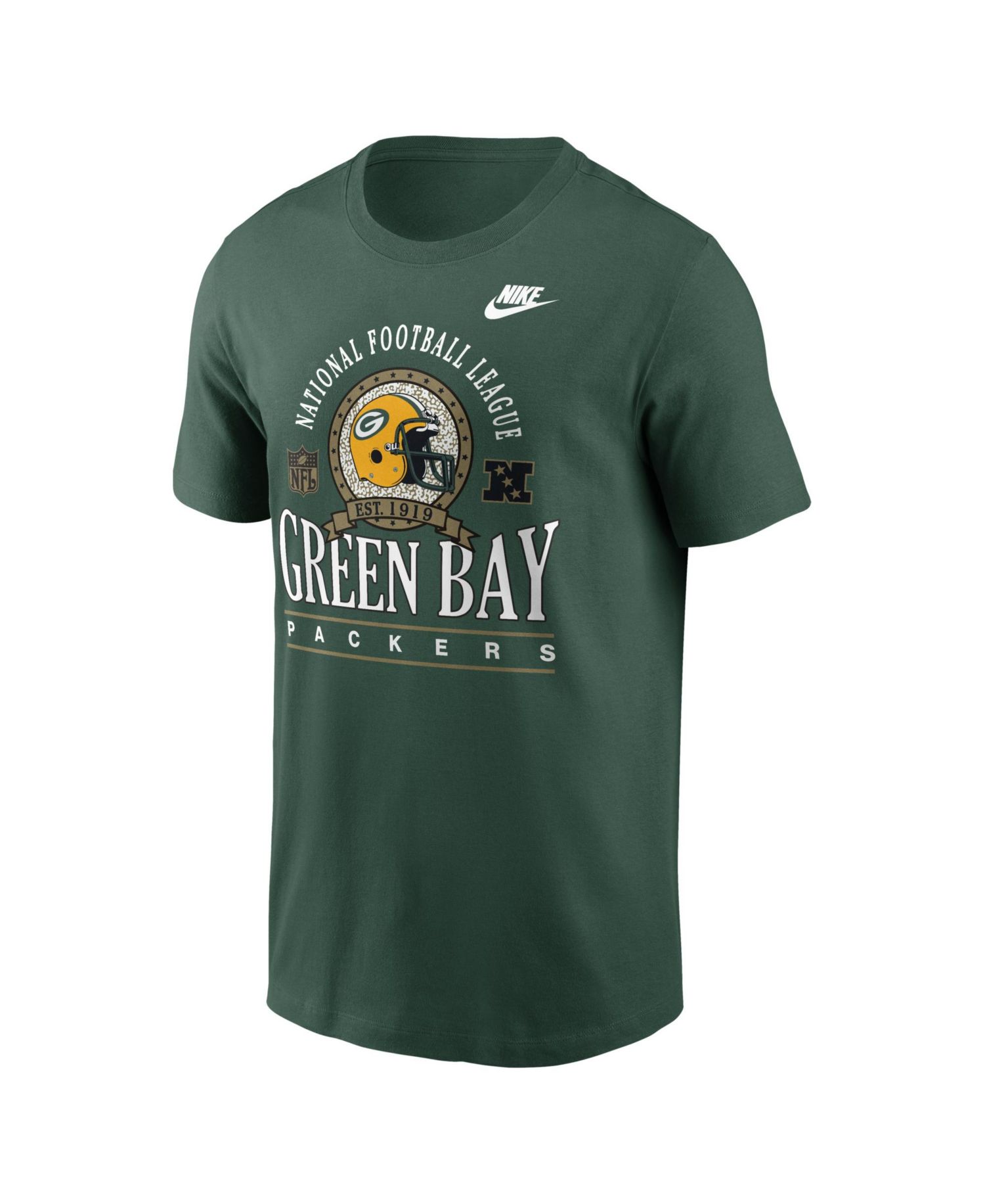 Men's Green Bay Packers Rewind Team Spirit Essential Cotton T-Shirt