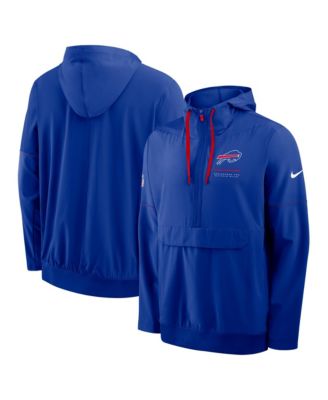 Men's Royal Buffalo Bills Sideline Logo Glory Anorak Half-Zip Hoodie