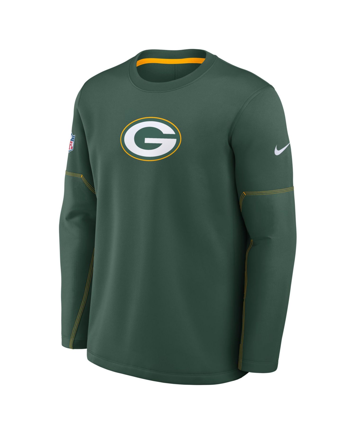 Men's Green Bay Packers Sideline Coaches Team Present Midweight Therma-FIT Sweatshirt
